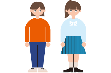 二人の幼馴染のイラスト